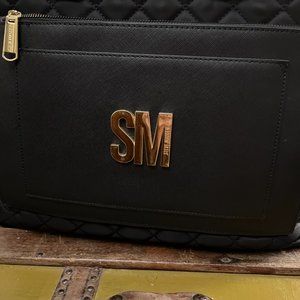 EUC Quilted Black & Gold Steve Madden Laptop Bag